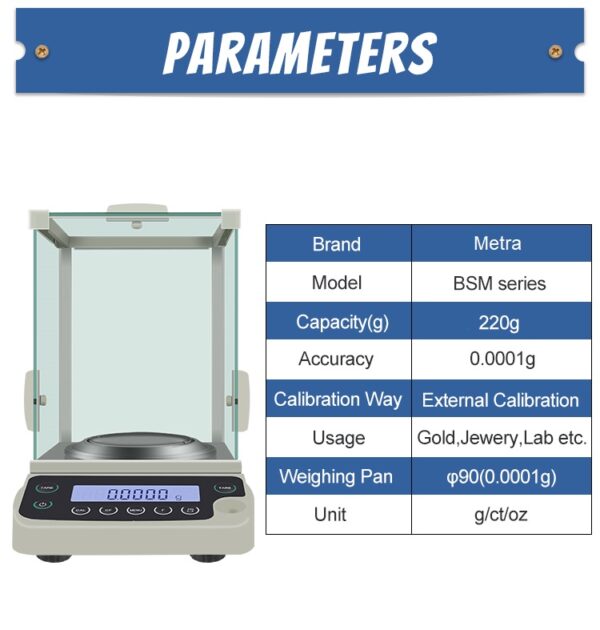 Metra BSM - 320~620g/ 0.001g (1mg) - Precision Balance - Image 3