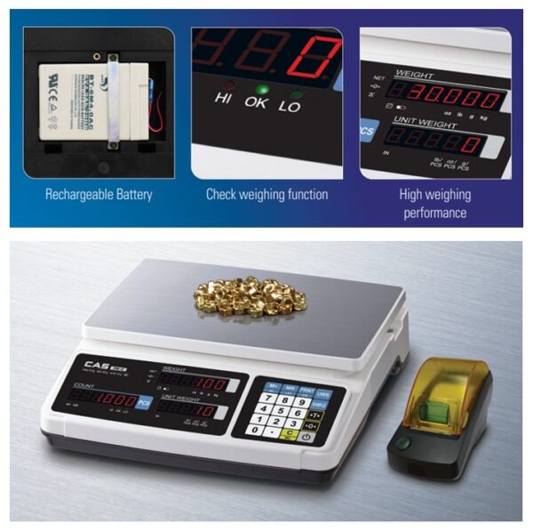 CAS PR-C - Counting & Weighing Scale - Range: 3~30 kg - Image 2