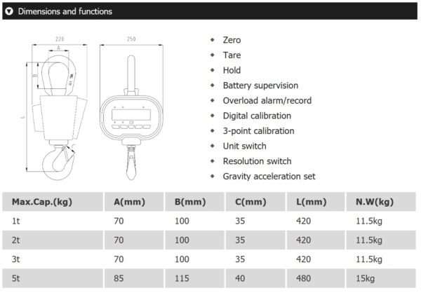 SENS C series - 1~5 ton max capacity range - LED - Image 3