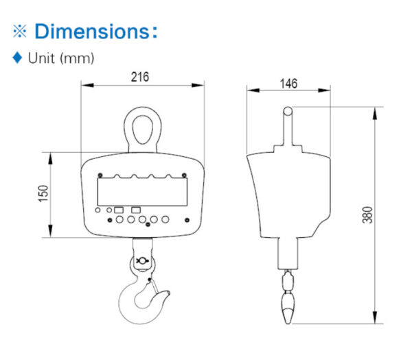 SiGMA M51 Series - 100 Kg, 300 Kg, 500 Kg, 1000 Kg (1 ton), 2000 kg (2 ton) - Hanging and Crane Scale - Image 3