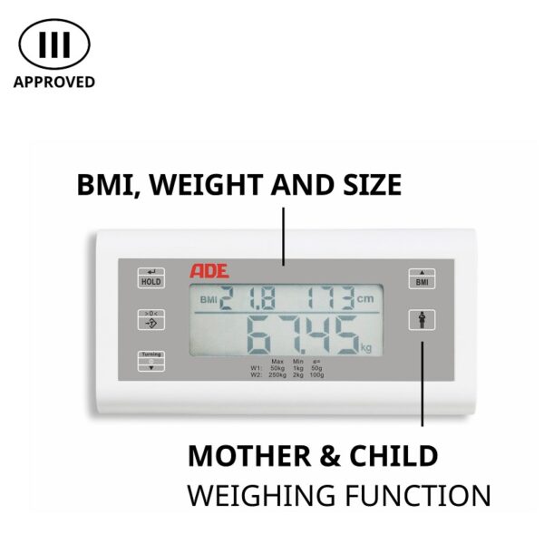 ADE M320600-01 - Approved electronic BMI column weight and height scale - Image 5