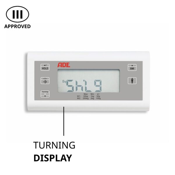 ADE M320600-01 - Approved electronic BMI column weight and height scale - Image 6