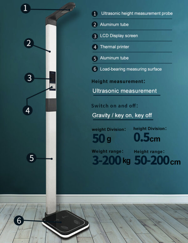 Metra H08 - BMI weight and height scale - Image 6